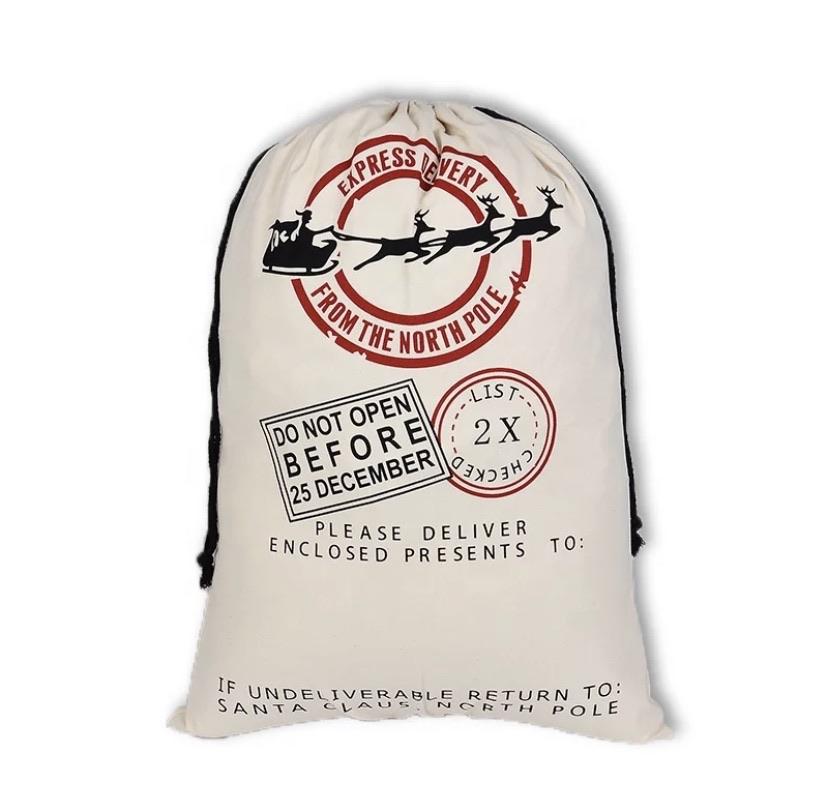 Personalized Postal Santa Sack Canvas Bag
