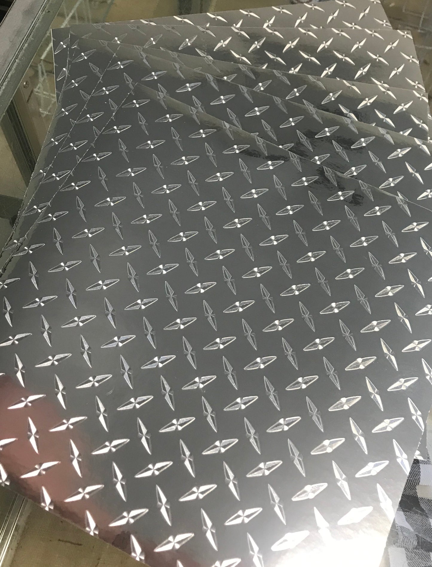 StarCraft Diamond Plate Silver Adhesive Vinyl 12”x12” Sheet