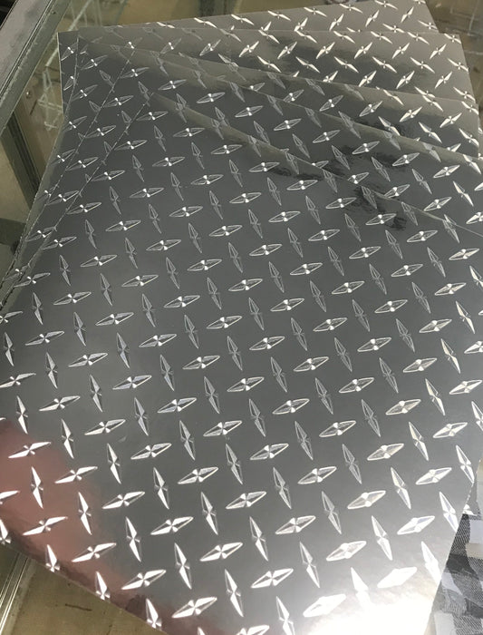 StarCraft Diamond Plate Silver Adhesive Vinyl 12”x12” Sheet