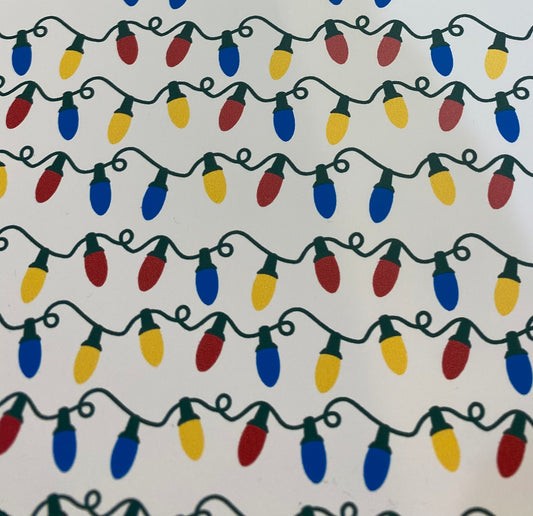 Christmas Lights Pattern 20”x3' HTV Roll