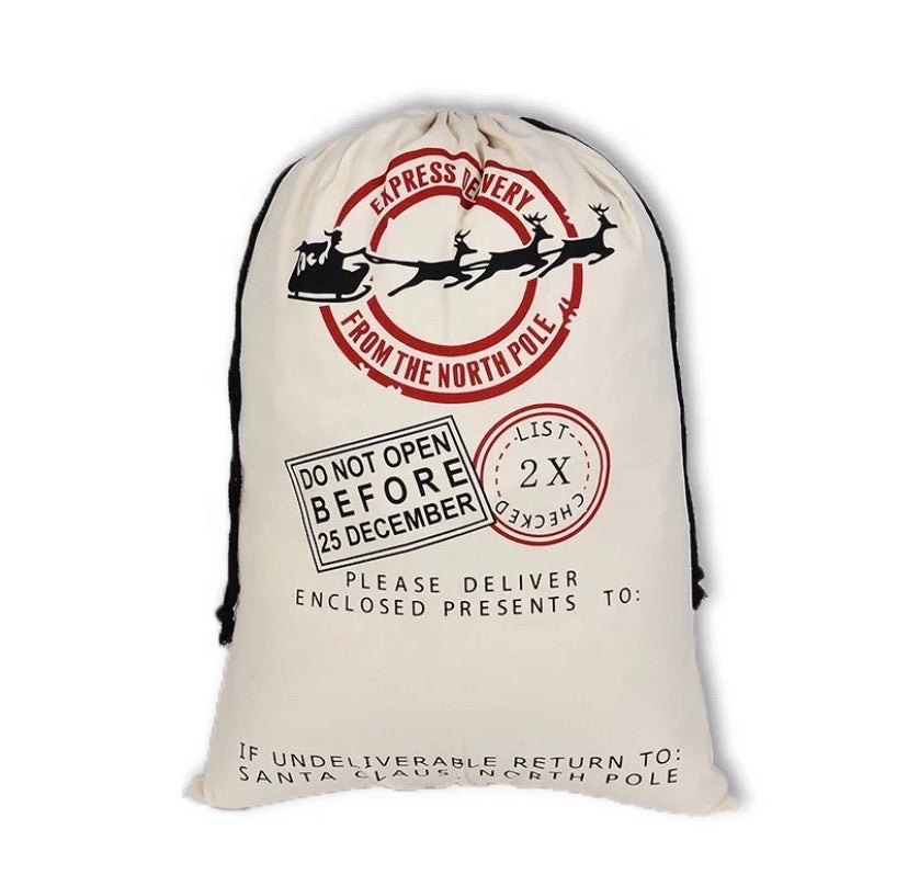 Postal Santa Sack Canvas Bag