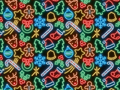 Neon Noel Pattern Soft Foam HTV 12”x20” Sheet