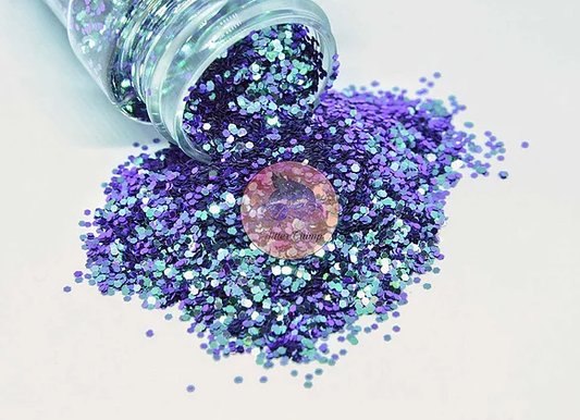 Midsummer Night's - Chunky Color Shift Glitter - (Purple to Light Blue)