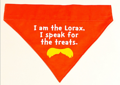 Dr. Seuss Lorax Dog Bandana Over the Collar