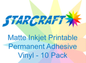 StarCraft 10-pack Printable Adhesive Vinyl Sheet