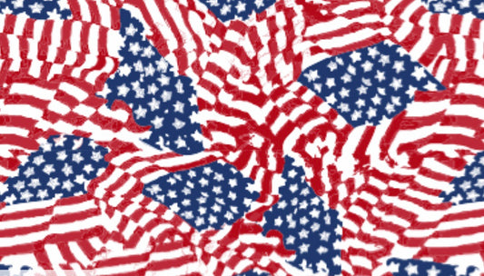 America the Beautiful Flag Pattern HTV Roll 20”x3’