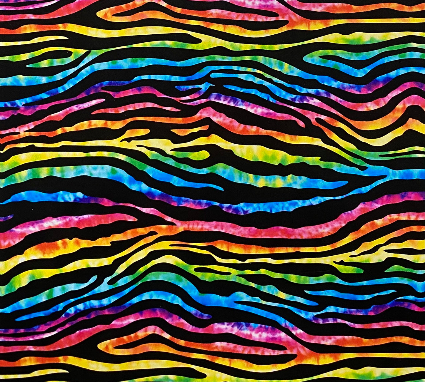 Rainbow Zebra Print Adhesive Vinyl 12”x20” Sheet