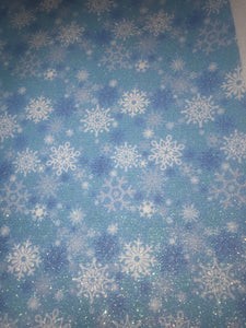 Winter Wonderland Pattern Glitter HTV 12”x20” Sheet