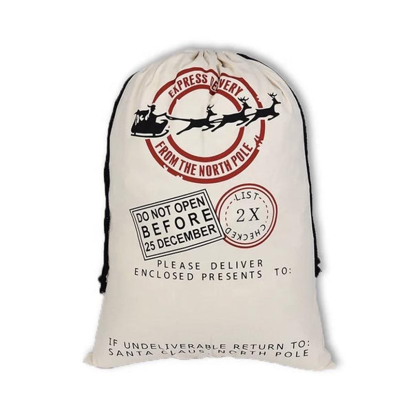 Personalized Postal Santa Sack Canvas Bag