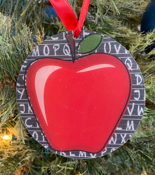 Teacher Apple Ornament