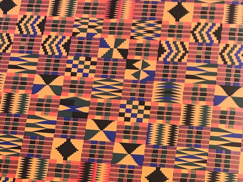 African Kente Cloth 12”x20” Sheet