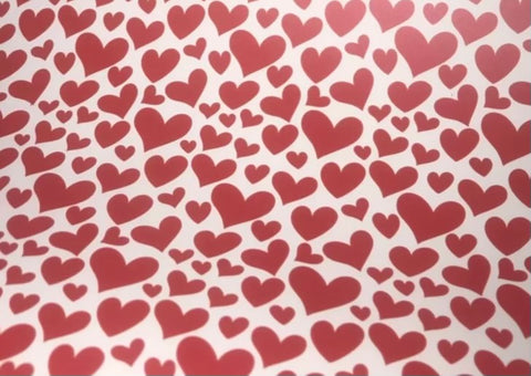 Red/White Hearts Pattern 20"x3' Roll HTV