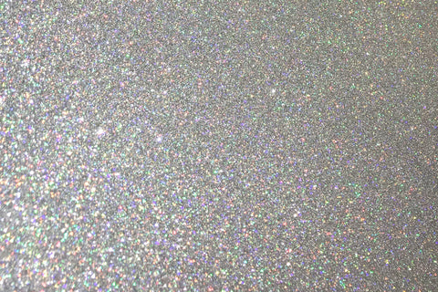 Hologram Silver Glitter Flake Sheet - 12"x20"