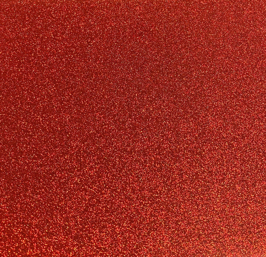 Harvest Red Glitter Flake Sheet 12”x20”