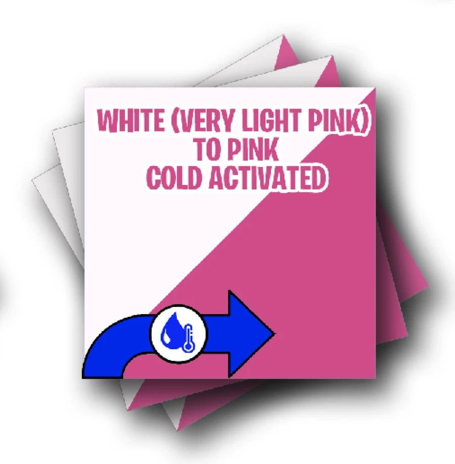 Cold Activated Light Pink to Pink Adhesive Vinyl