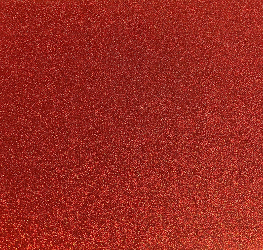 Harvest Red Glitter Roll 20”x5’