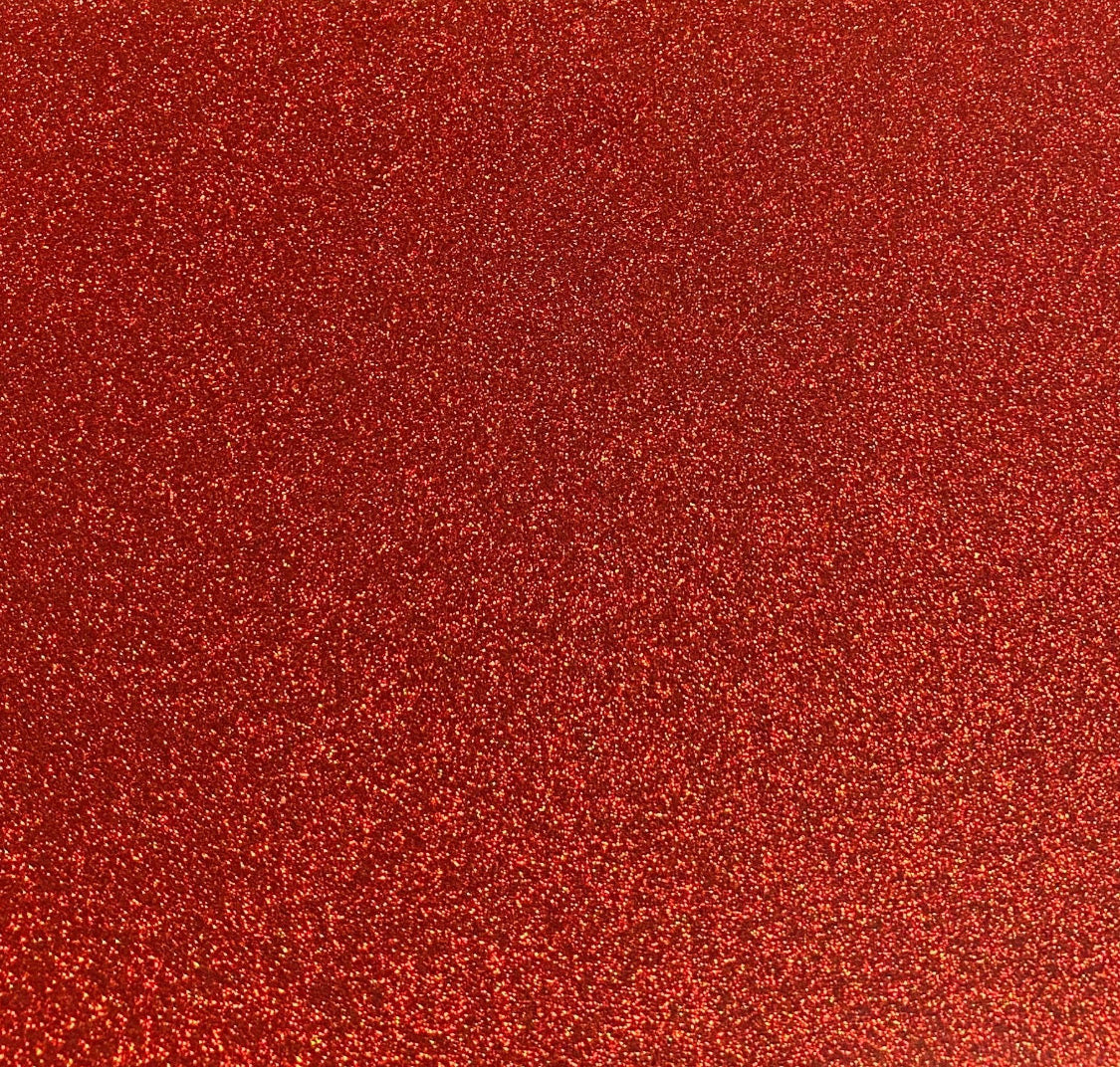 Harvest Red Glitter Roll 20”x5’