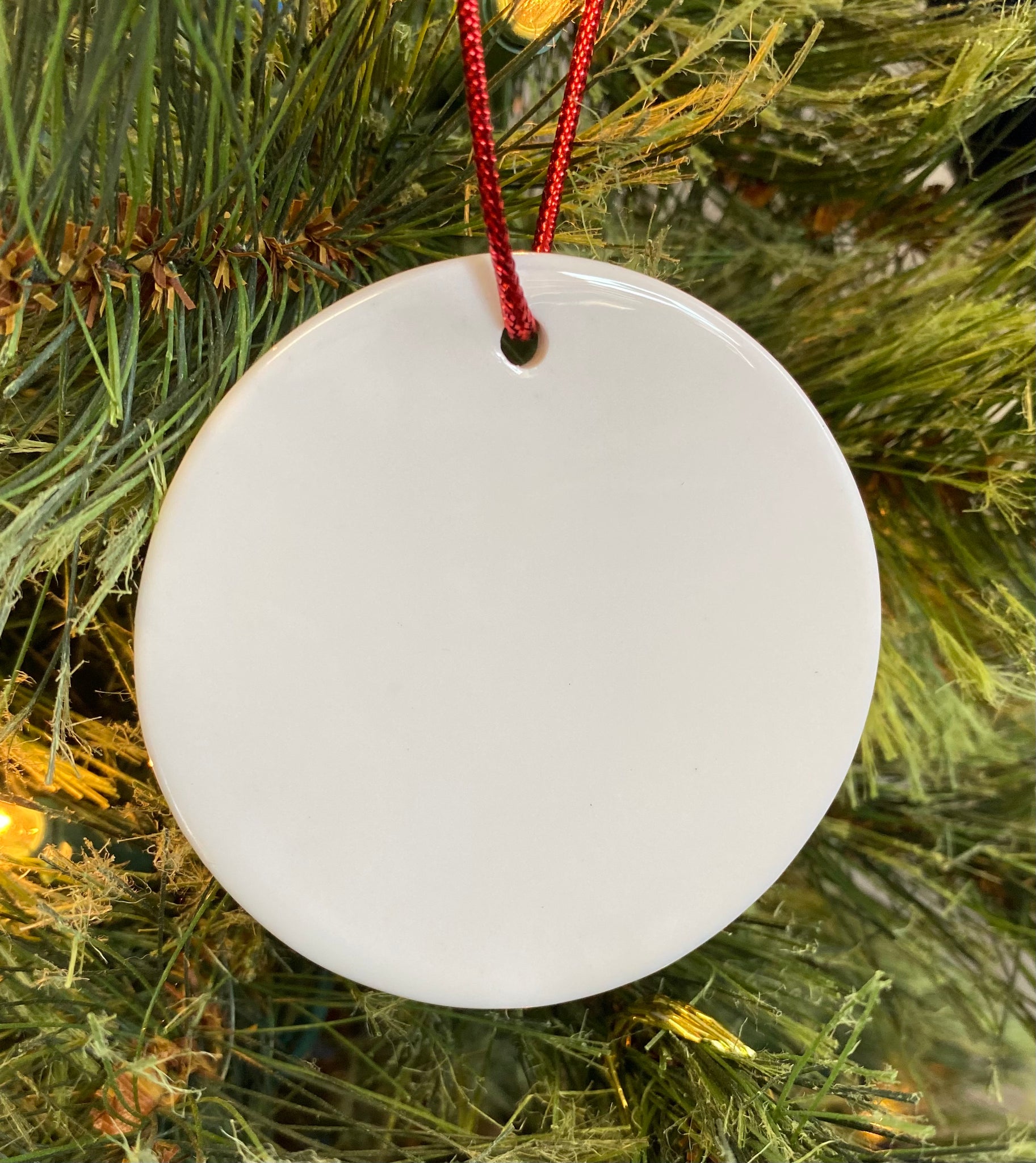 White Ceramic Ornament for Sublimation