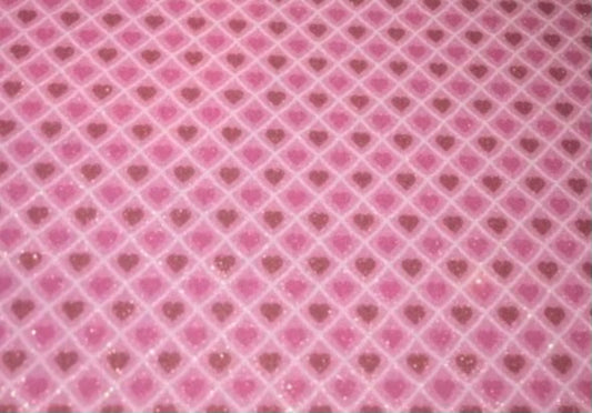 Pink Diamond Hearts Glitter Pattern 20”x3’ Roll HTV