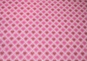 Pink Diamond Hearts Glitter Pattern 20”x3’ Roll HTV